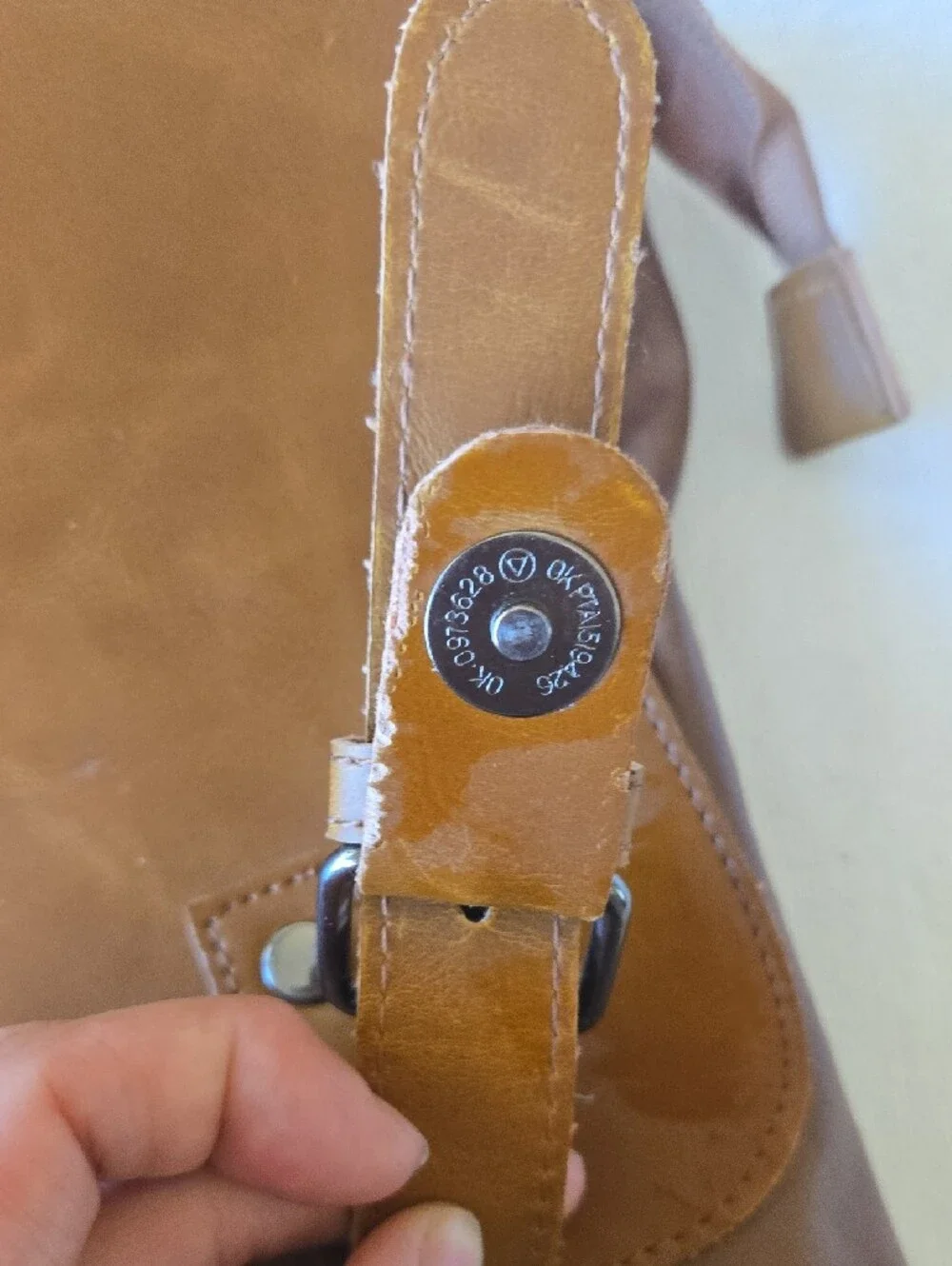 Men's Tan Leather Backpack - Classic Flap Satchel